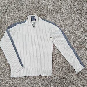 Mens American Rag sweater - cream & gray - XL